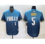 Men's Philadelphia Phillies #5 Bryson Stott Blue 2024 City Player Number Cool Base Stitched Jersey