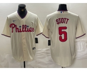 Men's Philadelphia Phillies #5 Bryson Stott Cream Cool Base Jersey