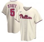 Men's Philadelphia Phillies #5 Bryson Stott Cream Cool Base Stitched Baseball Jersey