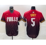 Men's Philadelphia Phillies #5 Bryson Stott Red 2024 City Cool Base Jersey