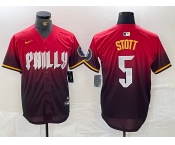 Men's Philadelphia Phillies #5 Bryson Stott Red 2024 City Cool Base Jersey