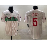 Men's Philadelphia Phillies #5 Bryson Stott White Phanatic Cool Base Stitched Jersey