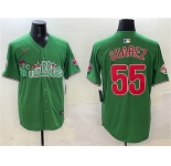 Men's Philadelphia Phillies #55 Ranger Suárez Green Phanatic Limited Stitched Jersey