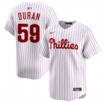 Men's Philadelphia Phillies #59 Jhoan Durán White Home Limited Stitched Jersey