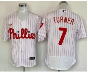 Men's Philadelphia Phillies #7 Trea Turner White Stitched MLB Flex Base Nike Jersey
