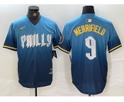Men's Philadelphia Phillies #9 Whit Merrifield Blue 2024 City Connect Limited Stitched Jersey