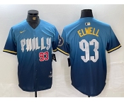 Men's Philadelphia Phillies #93 Jason Elwell Blue 2024 City Connect Limited Stitched Jerseys