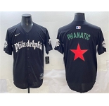 Men's Philadelphia Phillies Black Gothic Phanatic Vapor Limited Stitched Jersey