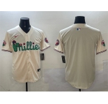 Men's Philadelphia Phillies Blank Cream Phanatic Limited Stitched Jersey