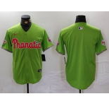 Men's Philadelphia Phillies Blank Green With Patch Stitched Cool Base Nike Jersey