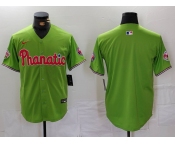 Men's Philadelphia Phillies Blank Green With Patch Stitched Cool Base Nike Jersey