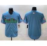 Men's Philadelphia Phillies Blank Light Blue Phanatic Limited Stitched Jersey