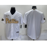 Men's Philadelphia Phillies Blank White 2022 All Star Stitched Cool Base Nike Jersey
