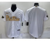 Men's Philadelphia Phillies Blank White 2022 All Star Stitched Cool Base Nike Jersey
