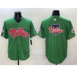 Men's Philadelphia Phillies Team Big Logo Green Phanatic Limited Stitched Jersey