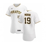 Men's Nike Pittsburgh Pirates #19 Colin Moran White Home 2020 Authentic Player Baseball Jersey