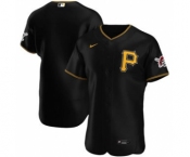 Men's Nike Pittsburgh Pirates 2020 Black Alternate Authentic Logo Team Baseball Jersey