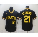 Men's Nike Pittsburgh Pirates #21 Roberto Clemente Black Cool Base Stitched Baseball Jersey