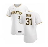 Men's Nike Pittsburgh Pirates #31 Will Craig White Home 2020 Authentic Player Baseball Jersey