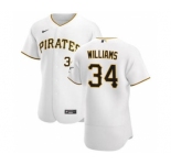 Men's Nike Pittsburgh Pirates #34 Trevor Williams White Home 2020 Authentic Player Baseball Jersey