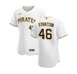 Men's Nike Pittsburgh Pirates #46 Chris Stratton White Home 2020 Authentic Player Baseball Jersey