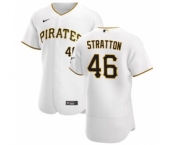 Men's Nike Pittsburgh Pirates #46 Chris Stratton White Home 2020 Authentic Player Baseball Jersey
