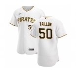 Men's Nike Pittsburgh Pirates #50 Jameson Taillon White Home 2020 Authentic Player Baseball Jersey