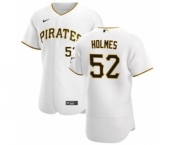 Men's Nike Pittsburgh Pirates #52 Clay Holmes White Home 2020 Authentic Player Baseball Jersey