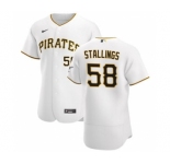 Men's Nike Pittsburgh Pirates #58 Jacob Stallings White Home 2020 Authentic Player Baseball Jersey