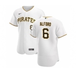 Men's Nike Pittsburgh Pirates #6 Anthony Alford White Home 2020 Authentic Player Baseball Jersey