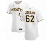 Men's Nike Pittsburgh Pirates #62 Blake Cederlind White Home 2020 Authentic Player Baseball Jersey