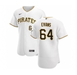 Men's Nike Pittsburgh Pirates #64 Phillip Evans White Home 2020 Authentic Player Baseball Jersey