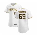 Men's Nike Pittsburgh Pirates #65 JT Brubaker White Home 2020 Authentic Player Baseball Jersey
