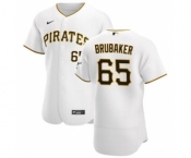 Men's Nike Pittsburgh Pirates #65 JT Brubaker White Home 2020 Authentic Player Baseball Jersey