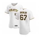 Men's Nike Pittsburgh Pirates #67 Tyler Bashlor White Home 2020 Authentic Player Baseball Jersey