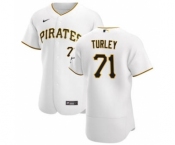 Men's Nike Pittsburgh Pirates #71 Nik Turley White Home 2020 Authentic Player Baseball Jersey