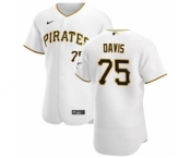Men's Nike Pittsburgh Pirates #75 Austin Davis White Home 2020 Authentic Player Baseball Jersey