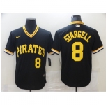Men's Nike Pittsburgh Pirates #8 Willie Stargell Black Flexbase Authentic Collection Cooperstown Jersey