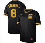 Men's Nike Pittsburgh Pirates #8 Willie Stargell Black M&N MLB Jersey