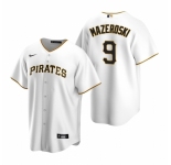 Men's Nike Pittsburgh Pirates #9 Bill Mazeroski White Home Stitched Baseball Jersey