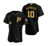 Mens Pittsburgh Pirates #10 Bryan Reynolds Nike Black Alternate Team Logo P FlexBase Jersey