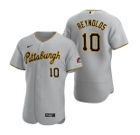 Mens Pittsburgh Pirates #10 Bryan Reynolds Nike Gray Road FlexBase Jersey