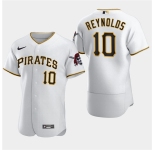Mens Pittsburgh Pirates #10 Bryan Reynolds Nike White Home FlexBase Jersey