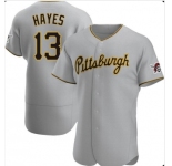 Men's Pittsburgh Pirates #13 KeBryan Hayes Gray Flex Base Stitched Jersey