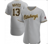 Men's Pittsburgh Pirates #13 KeBryan Hayes Gray Flex Base Stitched Jersey