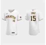 Mens Pittsburgh Pirates #15 Oneil Cruz Nike White Home FlexBase Player Jersey