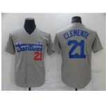 Men's Pittsburgh Pirates #21 Roberto Clemente Gray Flexbase Authentic Jersey