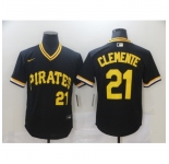 Men's Pittsburgh Pirates #21 Roberto Clemente Nike Black MLB Jersey