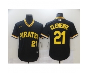 Men's Pittsburgh Pirates #21 Roberto Clemente Nike Black MLB Jersey