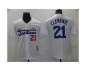 Men's Pittsburgh Pirates #21 Roberto Clemente White Flexbase Authentic Jersey